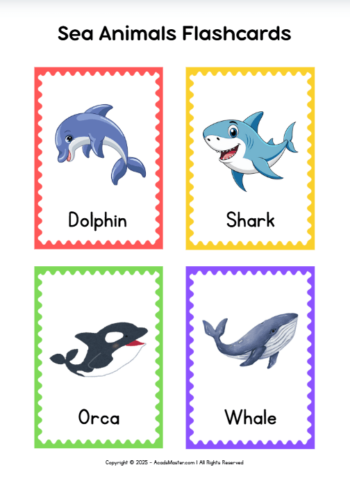 Sea Animals Flashcards