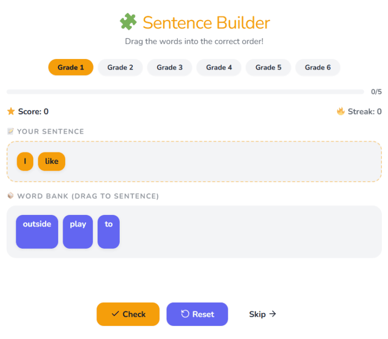 Sentence Builder